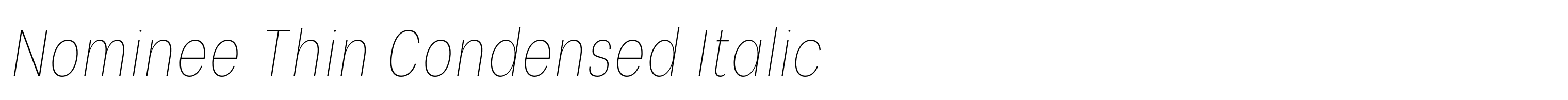 Nominee Thin Condensed Italic